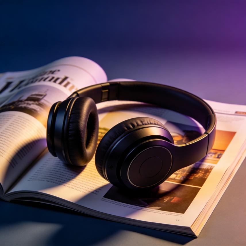 Playful 3D art of figures with digital magazine articles, representing affordable publishing and accessible content.