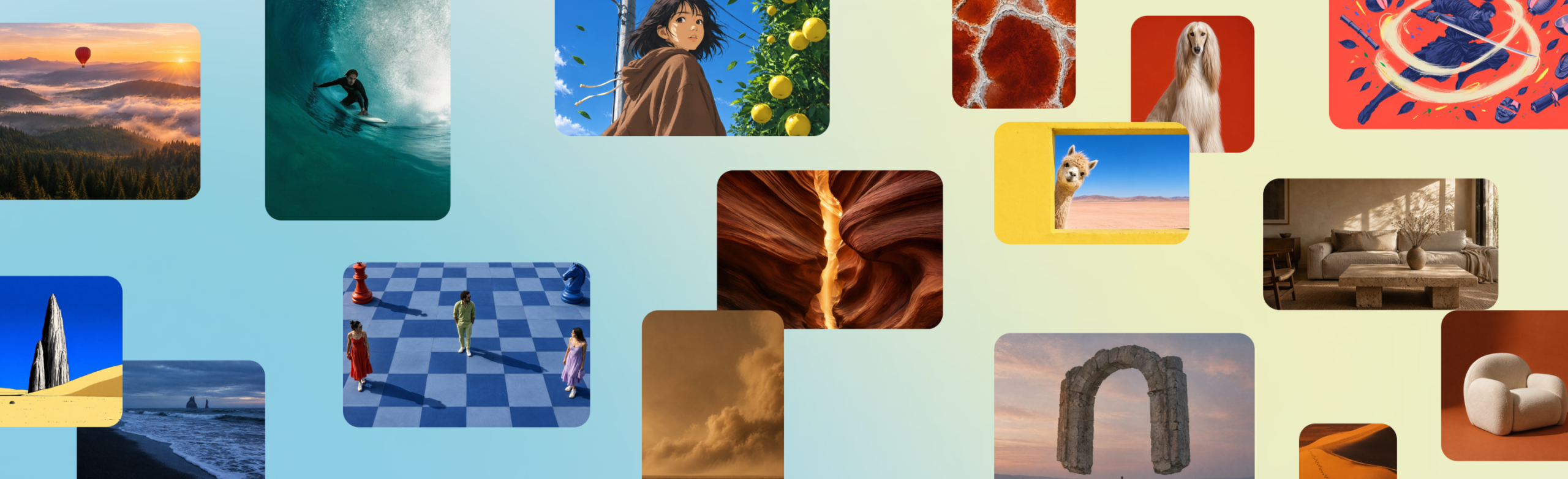 Composição de imagens produzidas com Canva Craft, apresentada pela Canva.