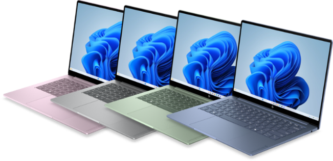 Notebook HP OmniBook 5 de 14 polegadas nas cores divulgadas pela fabricante.